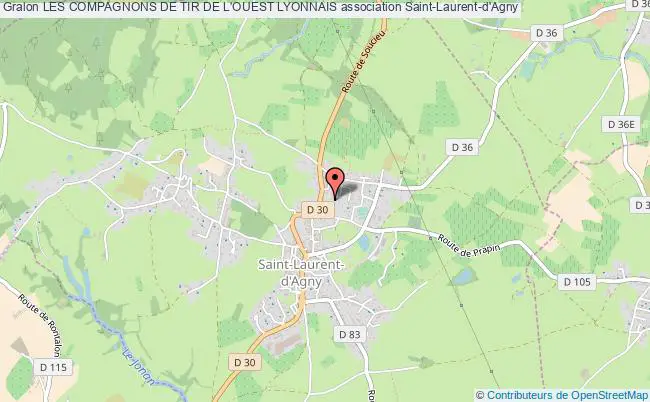 plan association Les Compagnons De Tir De L'ouest Lyonnais Saint-Laurent-d'Agny