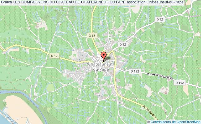 plan association Les Compagnons Du ChÂteau De Chateauneuf Du Pape Châteauneuf-du-Pape