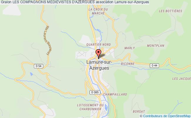 plan association Les Compagnons MÉdiÉvistes D'azergues Lamure-sur-Azergues