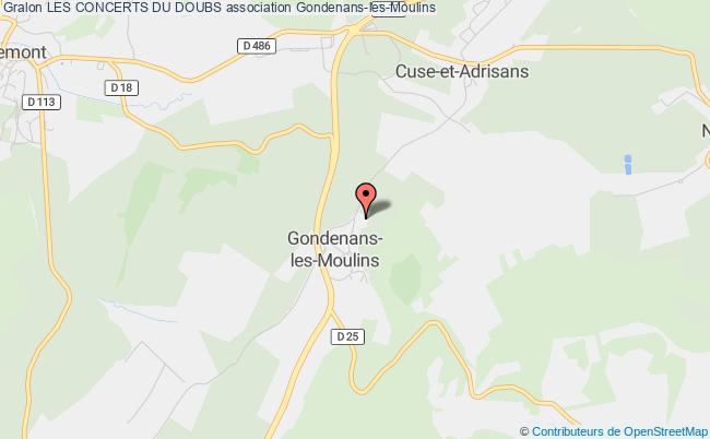 plan association Les Concerts Du Doubs Gondenans-les-Moulins