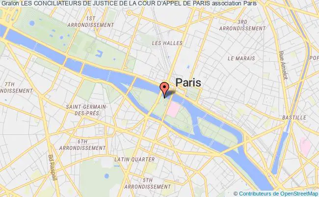 plan association Les Conciliateurs De Justice De La Cour D'appel De Paris Paris