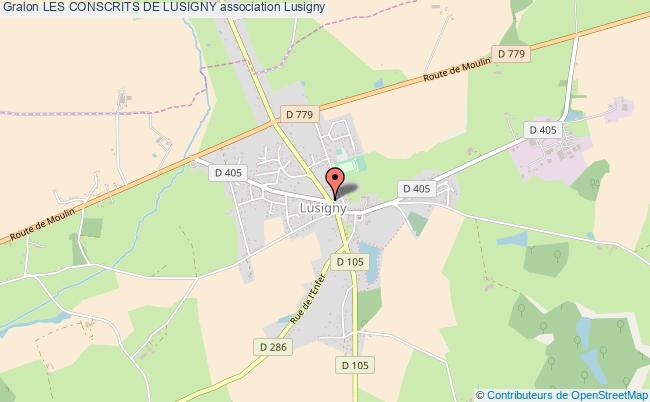 plan association Les Conscrits De Lusigny Lusigny