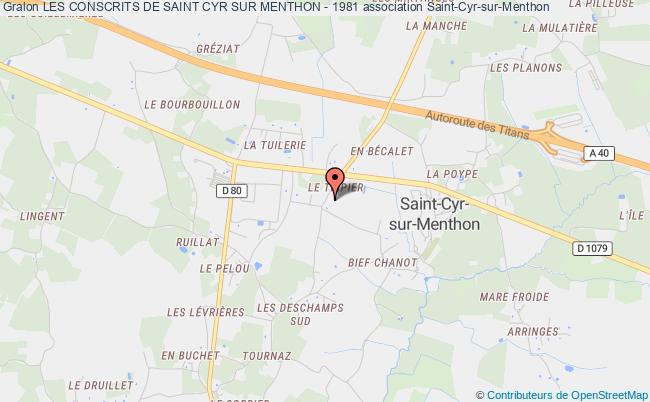 plan association Les Conscrits De Saint Cyr Sur Menthon - 1981 Saint-Cyr-sur-Menthon