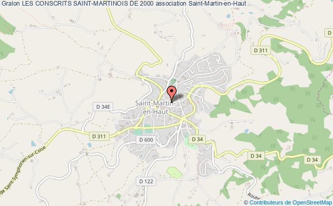 plan association Les Conscrits Saint-martinois De 2000 Saint-Martin-en-Haut