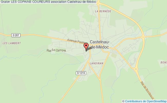 plan association Les Copains Coureurs Castelnau-de-Médoc