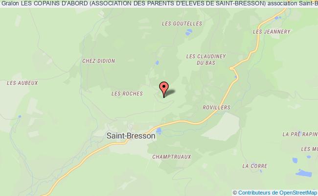 plan association Les Copains D'abord (association Des Parents D'eleves De Saint-bresson) Saint-Bresson