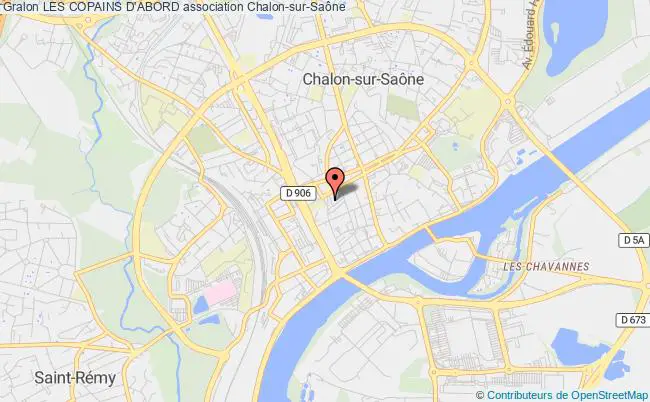 plan association Les Copains D'abord Chalon-sur-Saône
