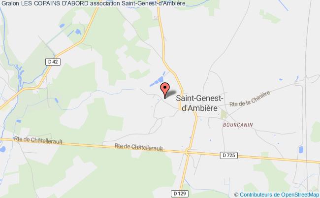 plan association Les Copains D'abord Saint-Genest-d'Ambière