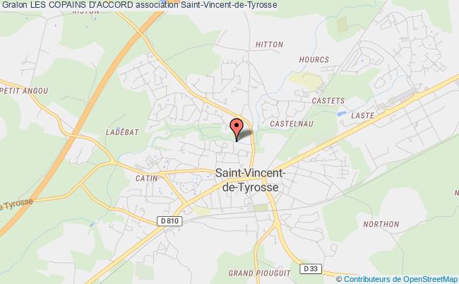 plan association Les Copains D'accord Saint-Vincent-de-Tyrosse