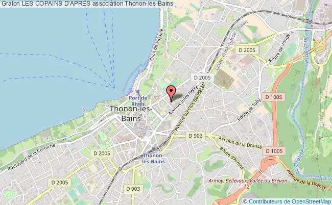 plan association Les Copains D'apres Thonon-les-Bains