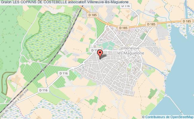 plan association Les Copains De Costebelle Villeneuve-lès-Maguelone