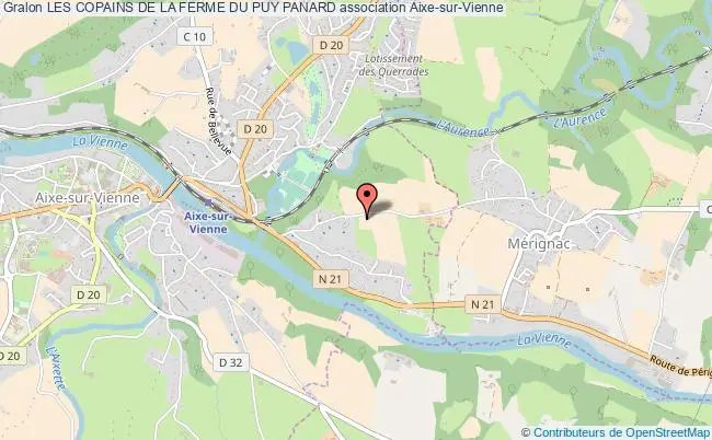 plan association Les Copains De La Ferme Du Puy Panard Aixe-sur-Vienne