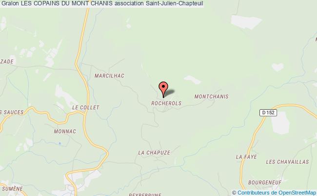 plan association Les Copains Du Mont Chanis Saint-Julien-Chapteuil