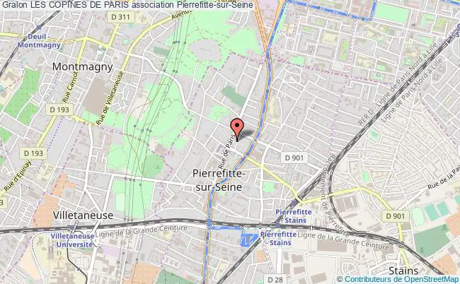 plan association Les Copines De Paris Pierrefitte-sur-Seine