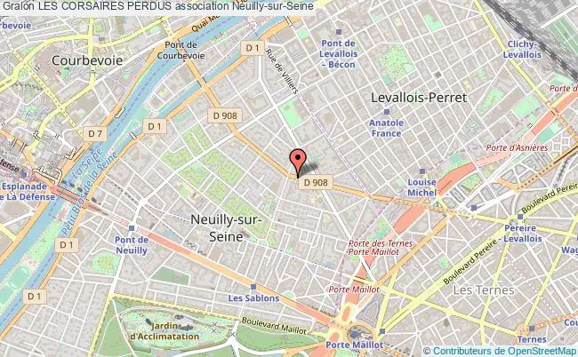 plan association Les Corsaires Perdus Neuilly-sur-Seine