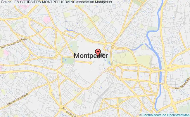 plan association Les Coursiers MontpelliÉrains Montpellier