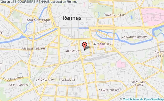 plan association Les Coursiers Rennais Rennes