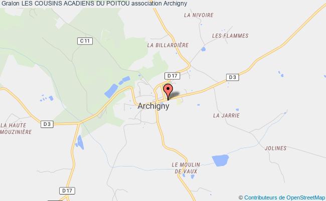 plan association Les Cousins Acadiens Du Poitou Archigny