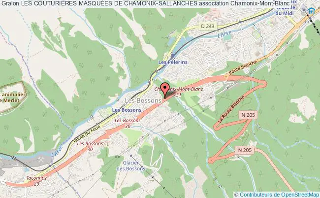 plan association Les CouturiÈres MasquÉes De Chamonix-sallanches Chamonix-Mont-Blanc