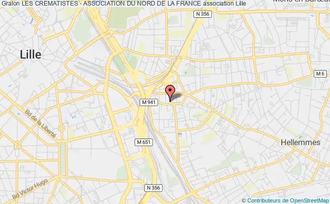 plan association Les Crematistes - Association Du Nord De La France Lille