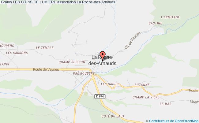 plan association Les Crins De LumiÈre Roche-des-Arnauds