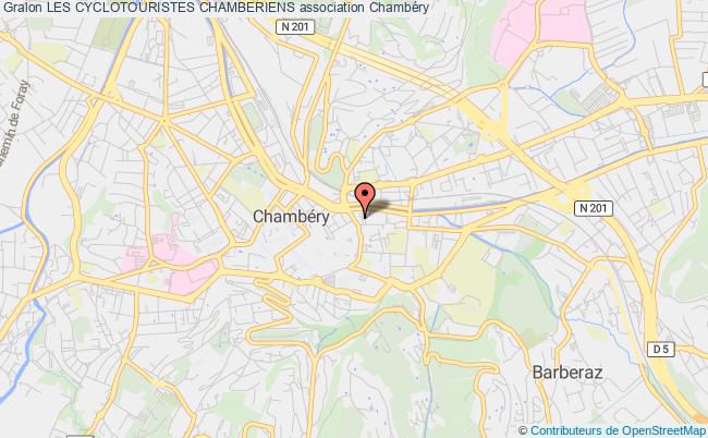 plan association Les Cyclotouristes Chamberiens Chambéry