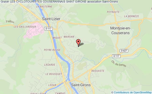 plan association Les Cyclotouristes Couserannais Saint Girons Saint-Girons