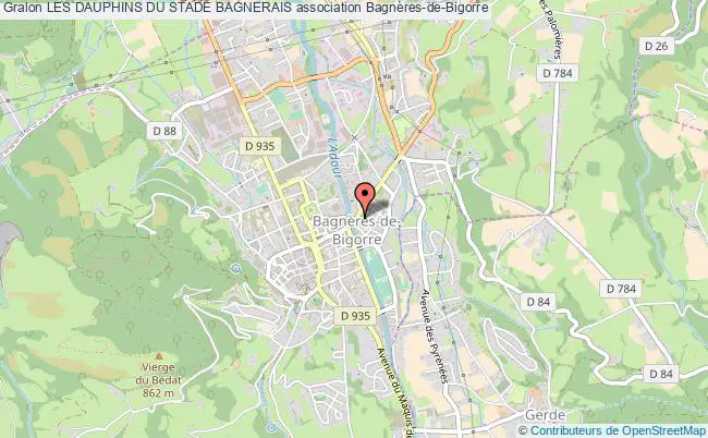plan association Les Dauphins Du Stade Bagnerais Bagnères-de-Bigorre