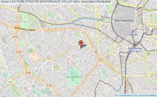 plan association Les Diablotins De Montarnaud Volley-ball Montpellier