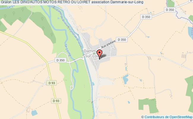 plan association Les Ding'autos Motos Retro Du Loiret Dammarie-sur-Loing