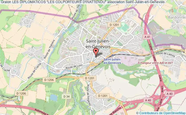 plan association Les Diplomaticos "les Colporteurs D'inattendu" Saint-Julien-en-Genevois