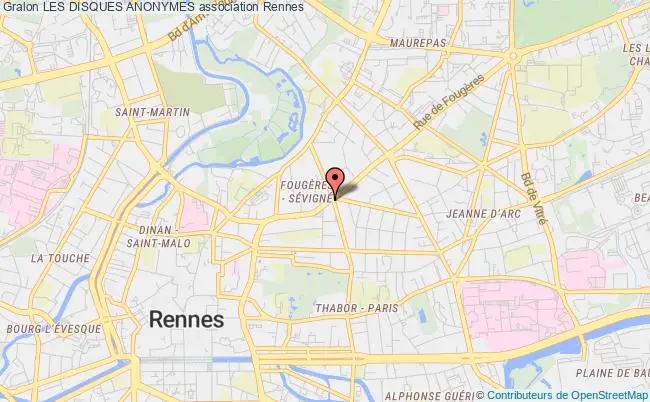 plan association Les Disques Anonymes Rennes