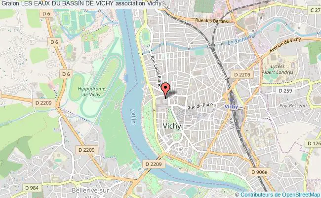 plan association Les Eaux Du Bassin De Vichy Vichy