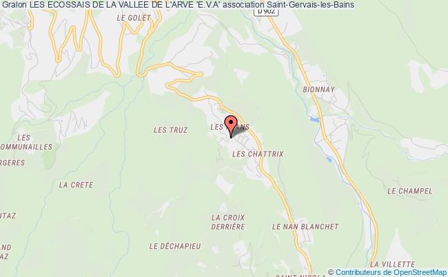 plan association Les Ecossais De La Vallee De L'arve 'e.v.a' Saint-Gervais-les-Bains
