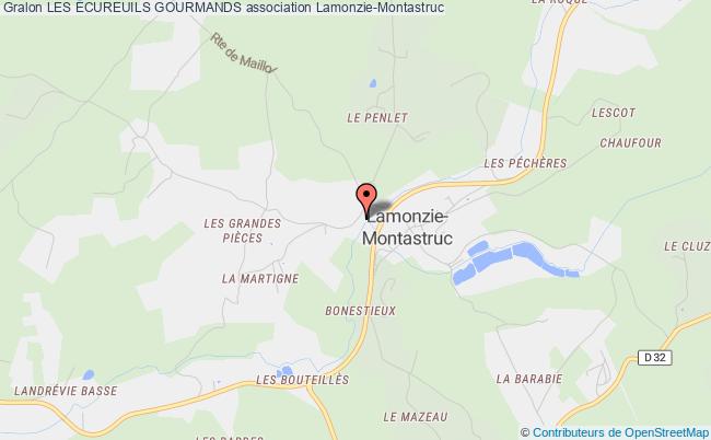 plan association Les Ecureuils Gourmands Lamonzie-Montastruc