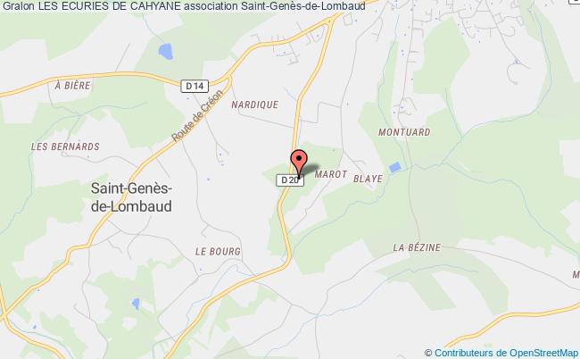 plan association Les Ecuries De Cahyane Saint-Genès-de-Lombaud