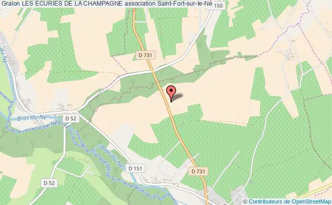 plan association Les Écuries De La Champagne Saint-Fort-sur-le-Né