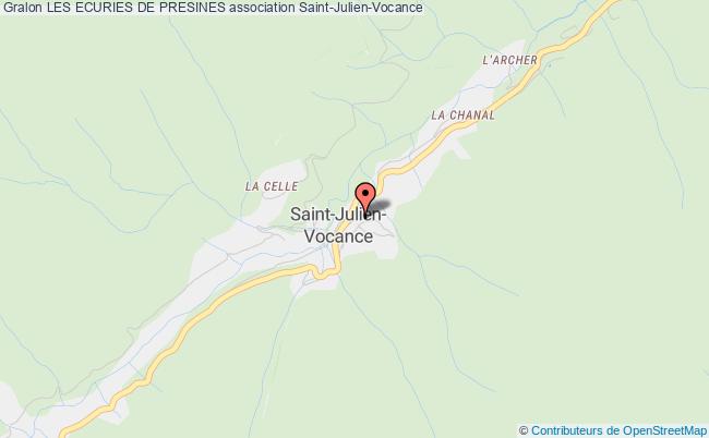 plan association Les Ecuries De Presines Saint-Julien-Vocance