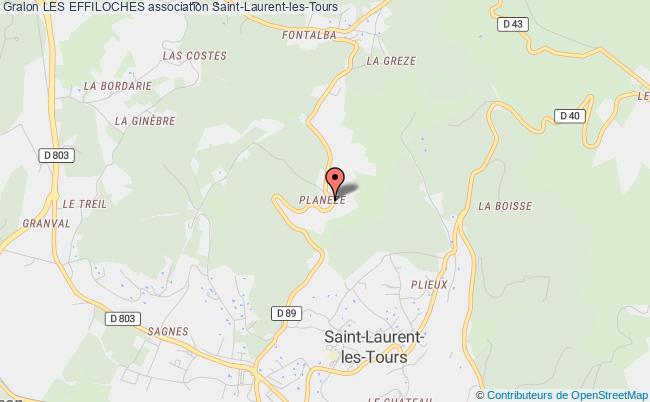 plan association Les Effiloches Saint-Laurent-les-Tours