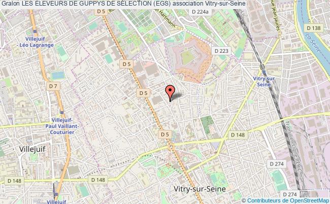 plan association Les Éleveurs De Guppys De SÉlection (egs) Vitry-sur-Seine