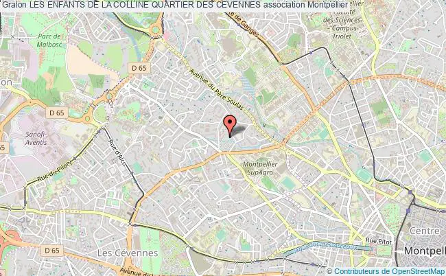 plan association Les Enfants De La Colline Quartier Des Cevennes Montpellier