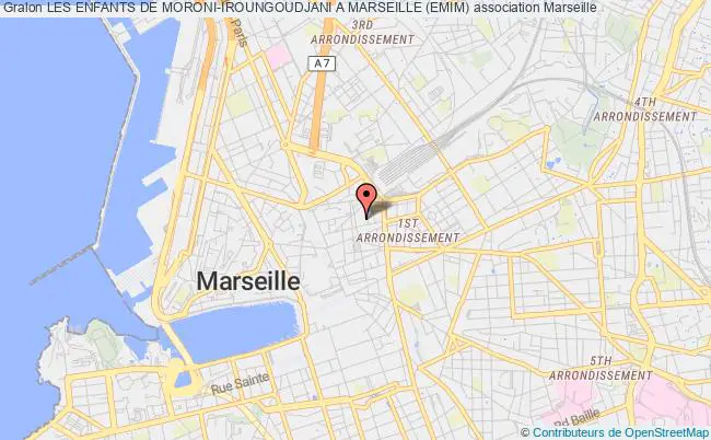 plan association Les Enfants De Moroni-iroungoudjani A Marseille (emim) Marseille
