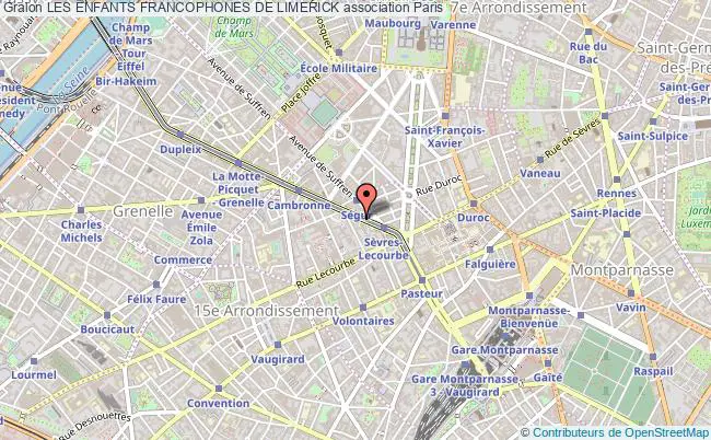 plan association Les Enfants Francophones De Limerick Paris 15e