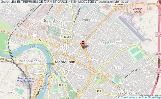 plan association Les Entreprises De Tarn-et-garonne En Mouvement Montauban cedex