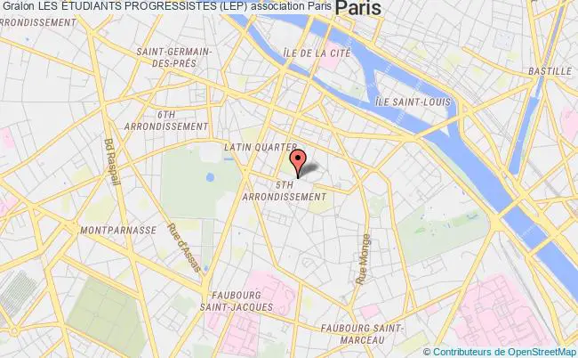 plan association Les Étudiants Progressistes (lep) PARIS