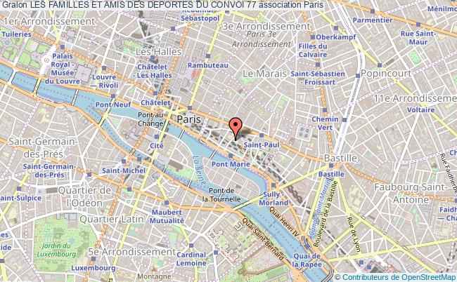 plan association Les Familles Et Amis Des Deportes Du Convoi 77 Paris 4e