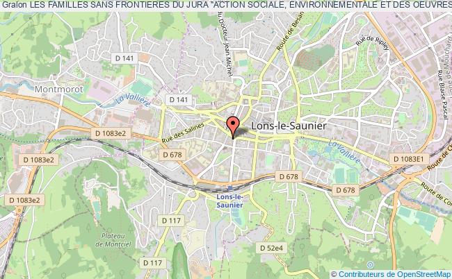 plan association Les Familles Sans Frontieres Du Jura "action Sociale, Environnementale Et Des Oeuvres Humanitaires" Lons-le-Saunier