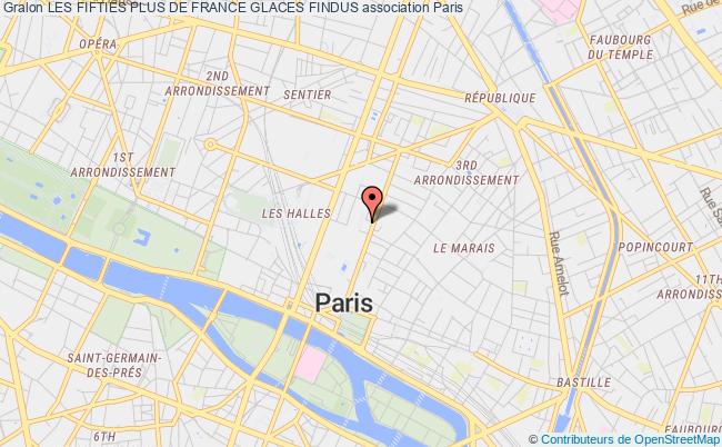 plan association Les Fifties Plus De France Glaces Findus Paris