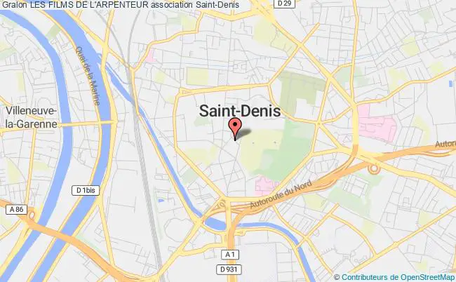 plan association Les Films De L'arpenteur Saint-Denis