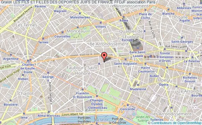 plan association Les Fils Et Filles Des Deportes Juifs De France Ffdjf Paris